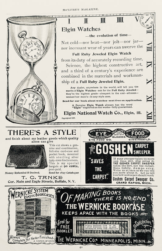 1897 Elgin Watches - The Evolution of Time Ad #N1331