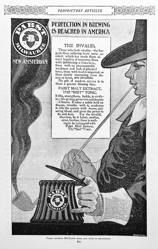 1897 Pabst Malt Ale - The Best Tonic - New Amsterdam - Milwaukee Ad #N1311