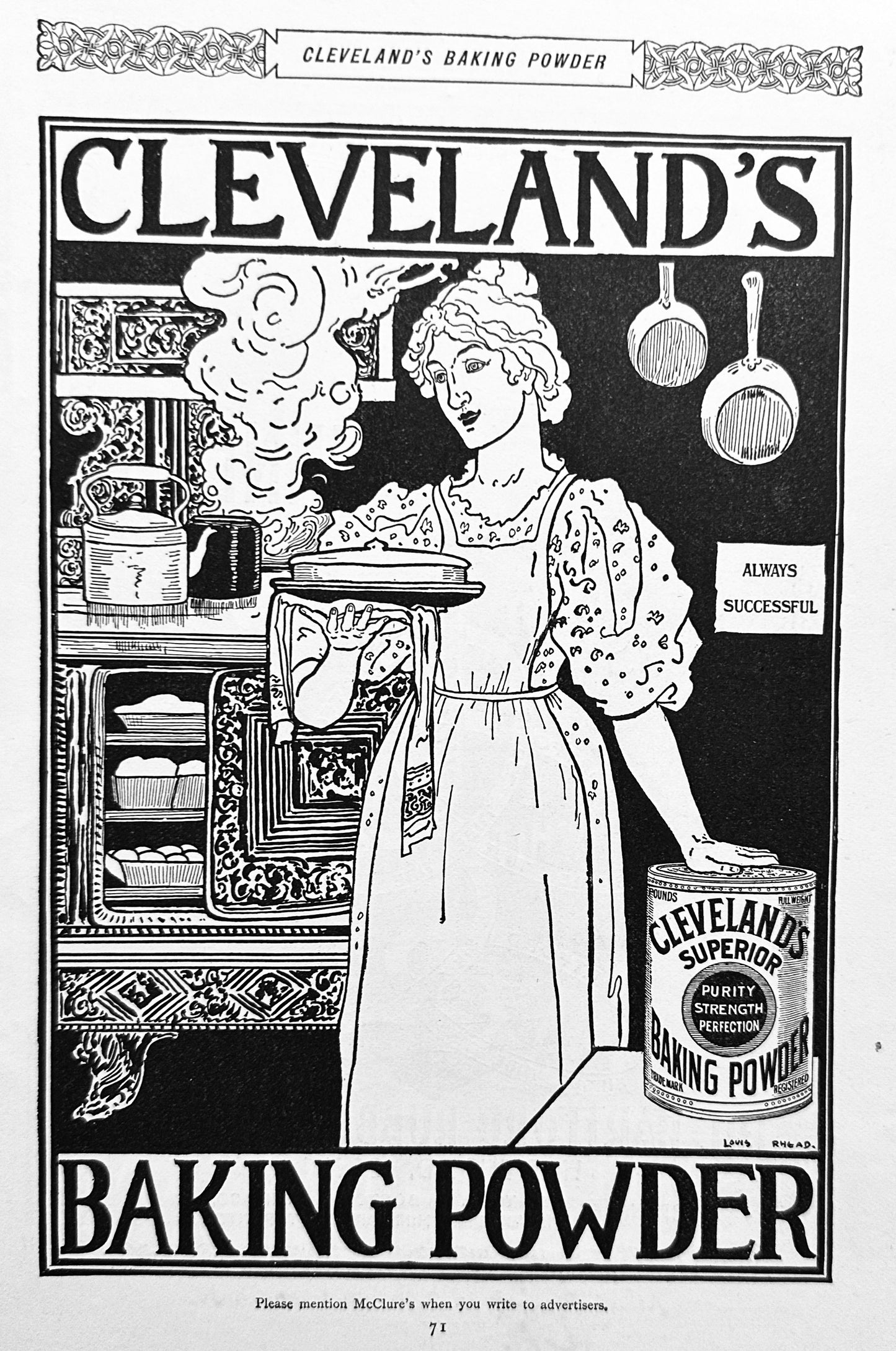 1897 Cleveland Baking Powder Masterpiece Ad #N1309
