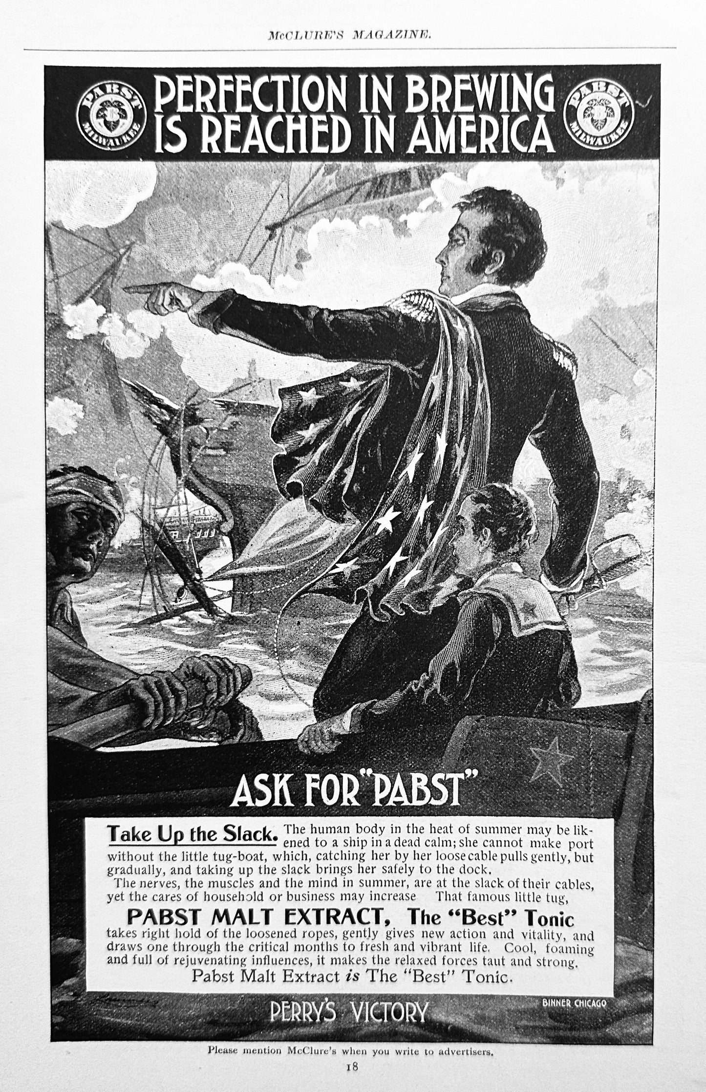 1897 Pabst Malt Extract - Perfection in Brewing - Best Tonic Ad #N1301