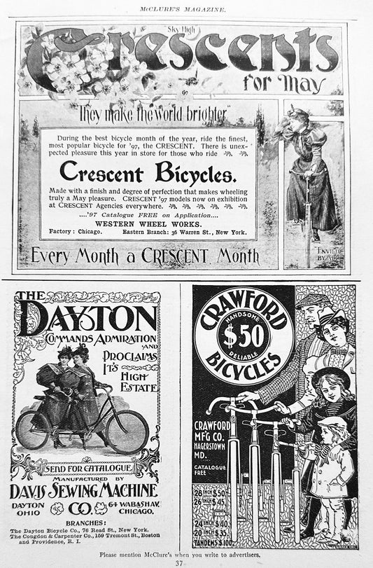 1897 Antique Bicycles & Accessories Advertising Page #N1295