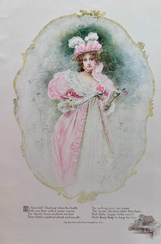 1897 Unique & Lovely Color Ivory Soap Ad Copyright 1896 Ad #N1290