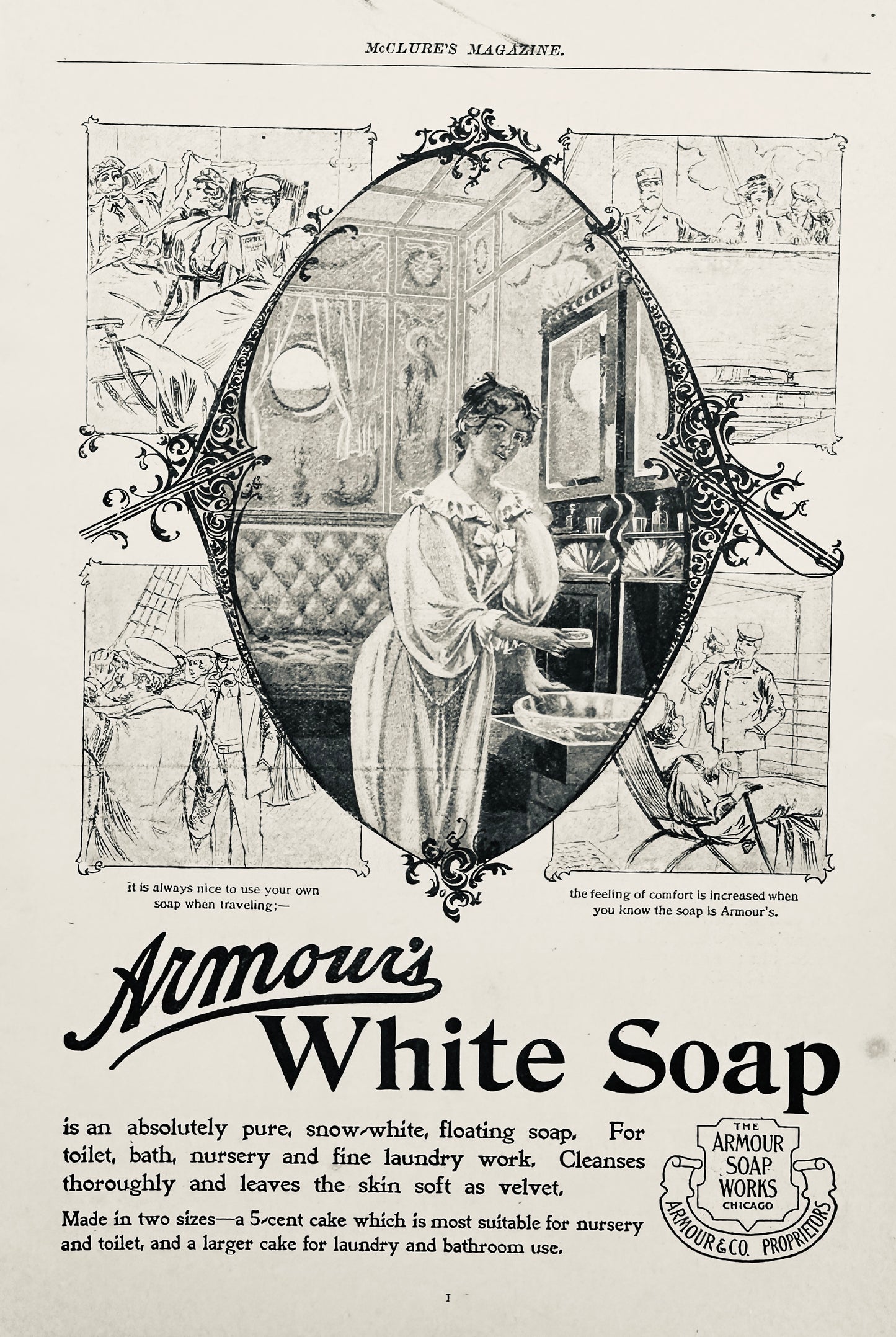 1897 Armour's White Soap - Ivory Competitor Vintage Ad #N1275