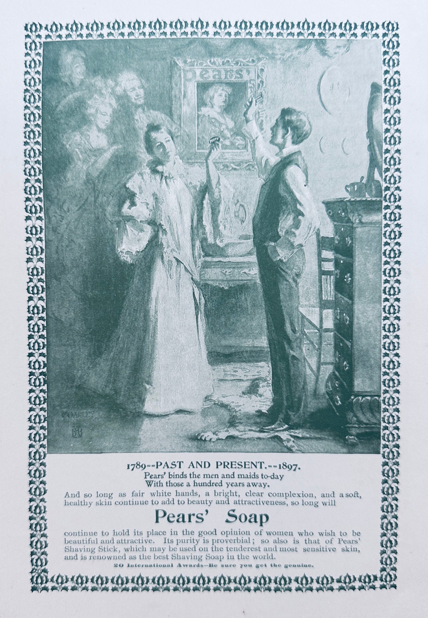 1897 Pears' Soap Ephemera Vintage Ad #N1273