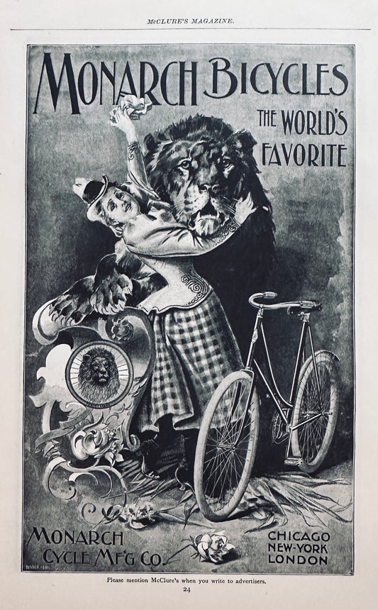 1897 Original Monarch Bicycles  & Rambler Bicycle Antique Ads #N1269