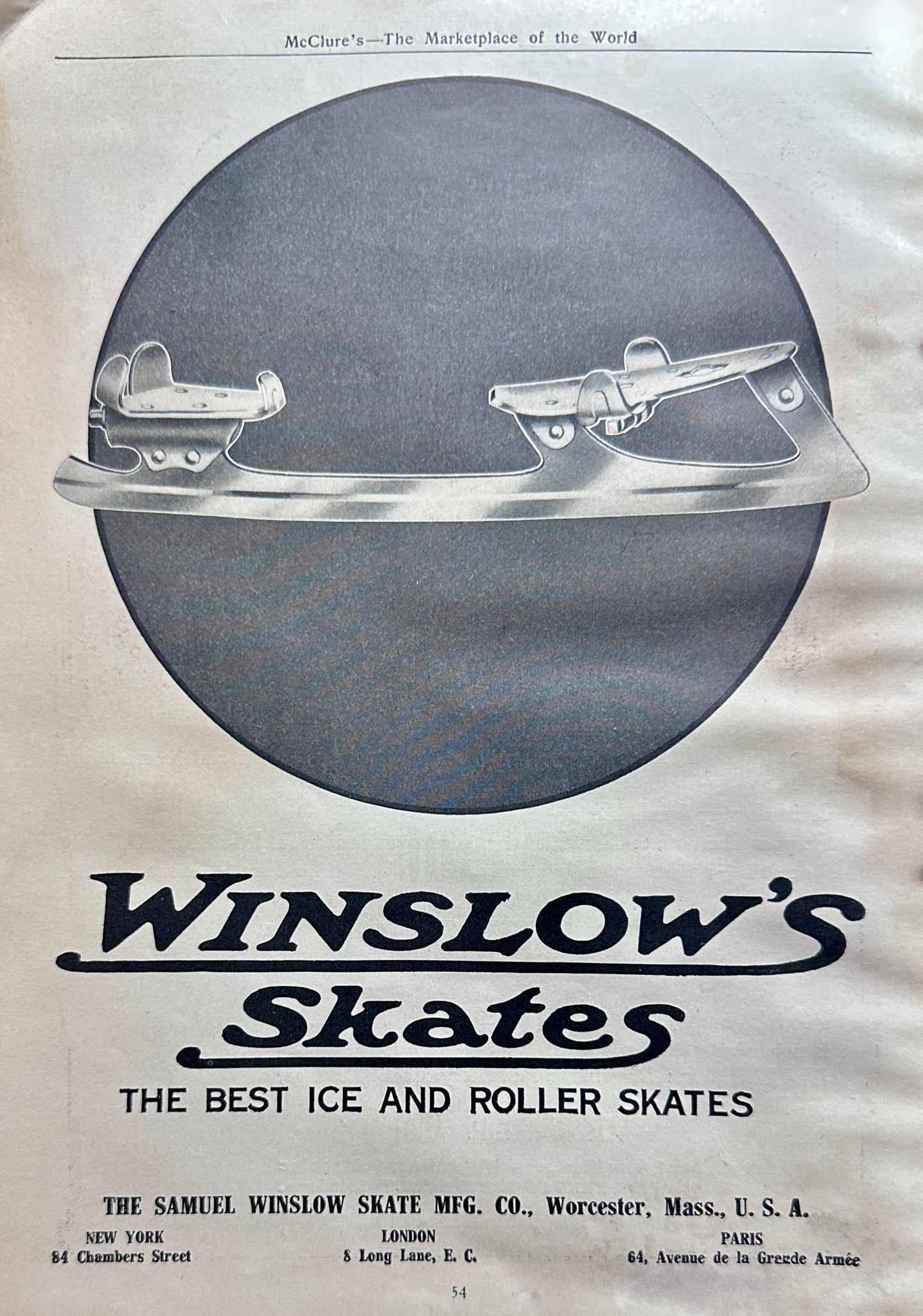 1910 Jell-o Magic in the Kitchen & Winslow Skates Ad #N1350