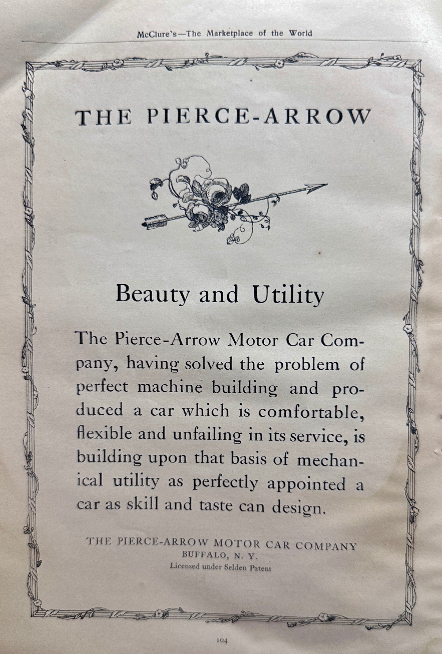 1910 Baker Electric & Pierce-Arrow Automobile Ads #N1359