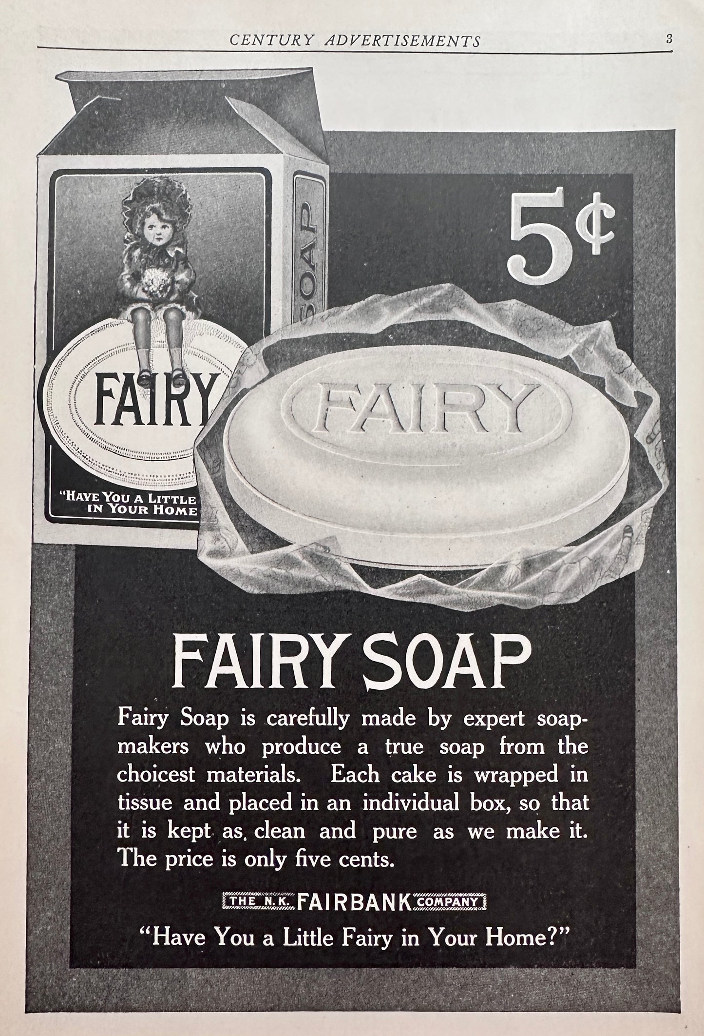 1915 Fairy Soap Early Advertisement Ad #N1412