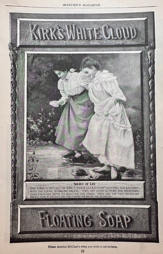 1898 Kirk's White Cloud Floating Soap - Ad #N1452