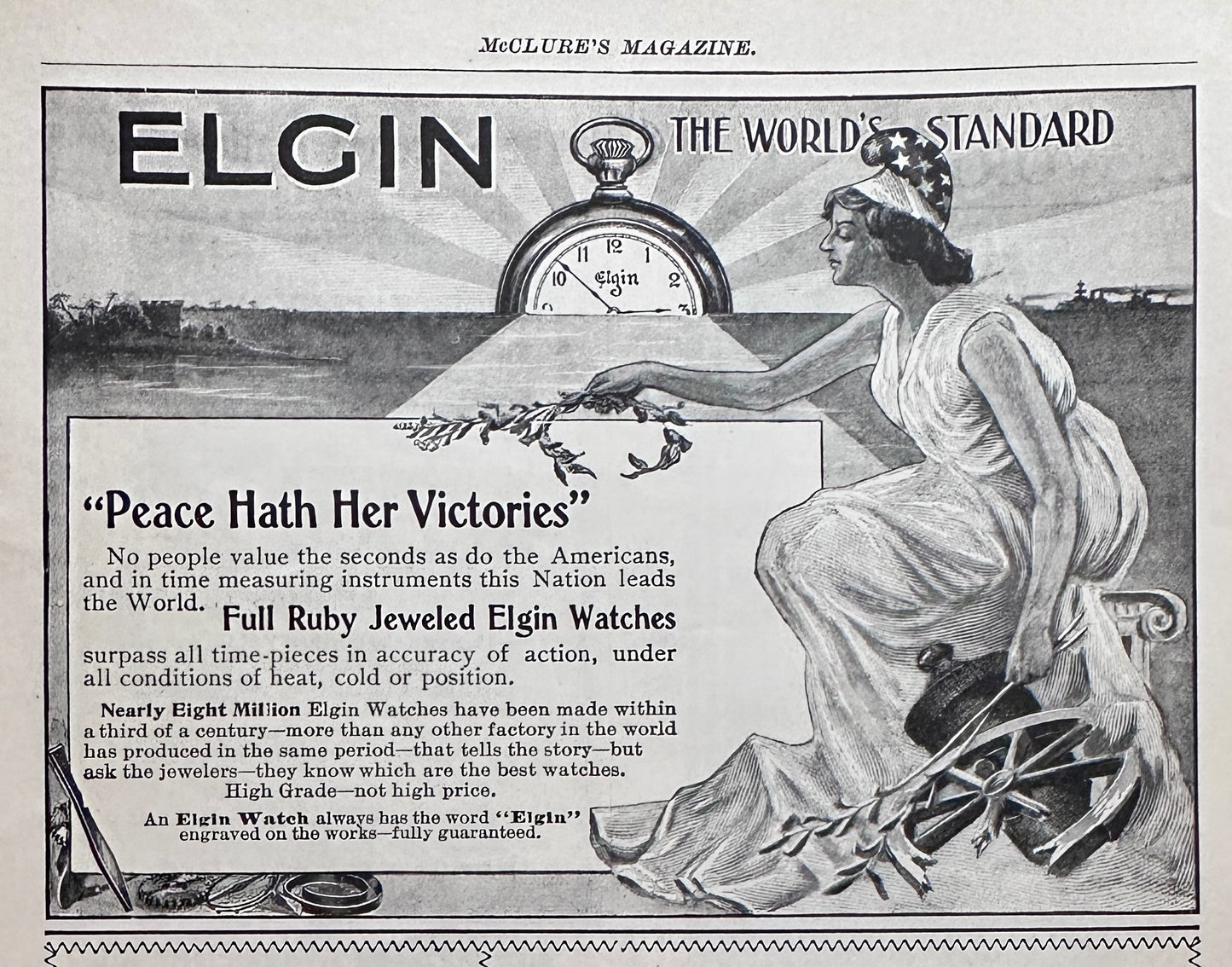1898 Elgin Full Ruby Jeweled Watches Ad #N1470