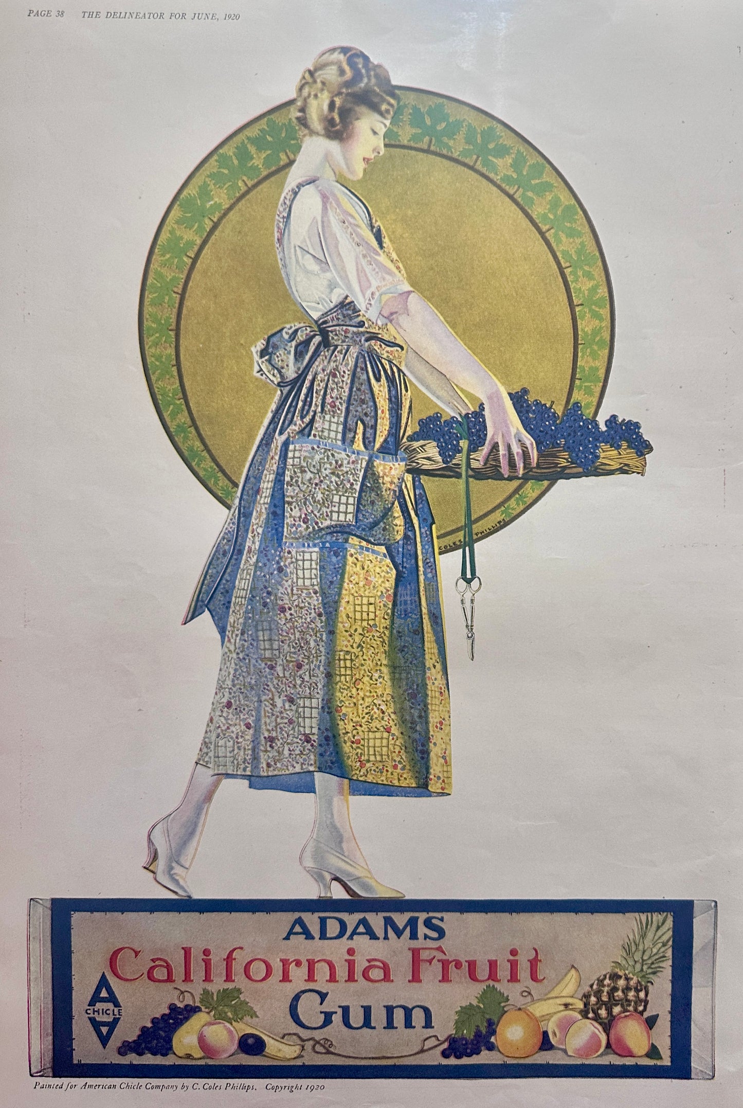 1920 Adams California Fruit Gum Masterpiece Ad #180