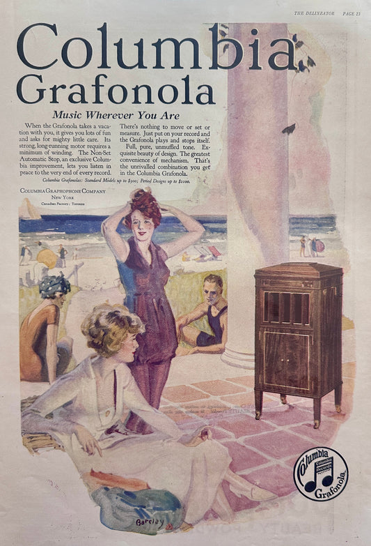 1919 Columbia Grafonola & Pompeian Beauty Powder Period Ads #176