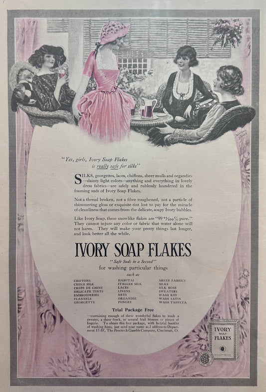 1920 Ivory Soap Flakes - Safe for Silks Ad #169