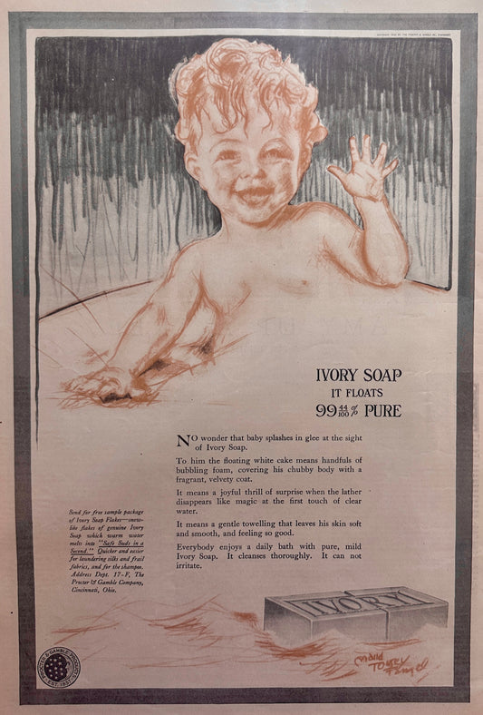 1920 Ivory Soap  - Safe for Babies' Bath Ad #168