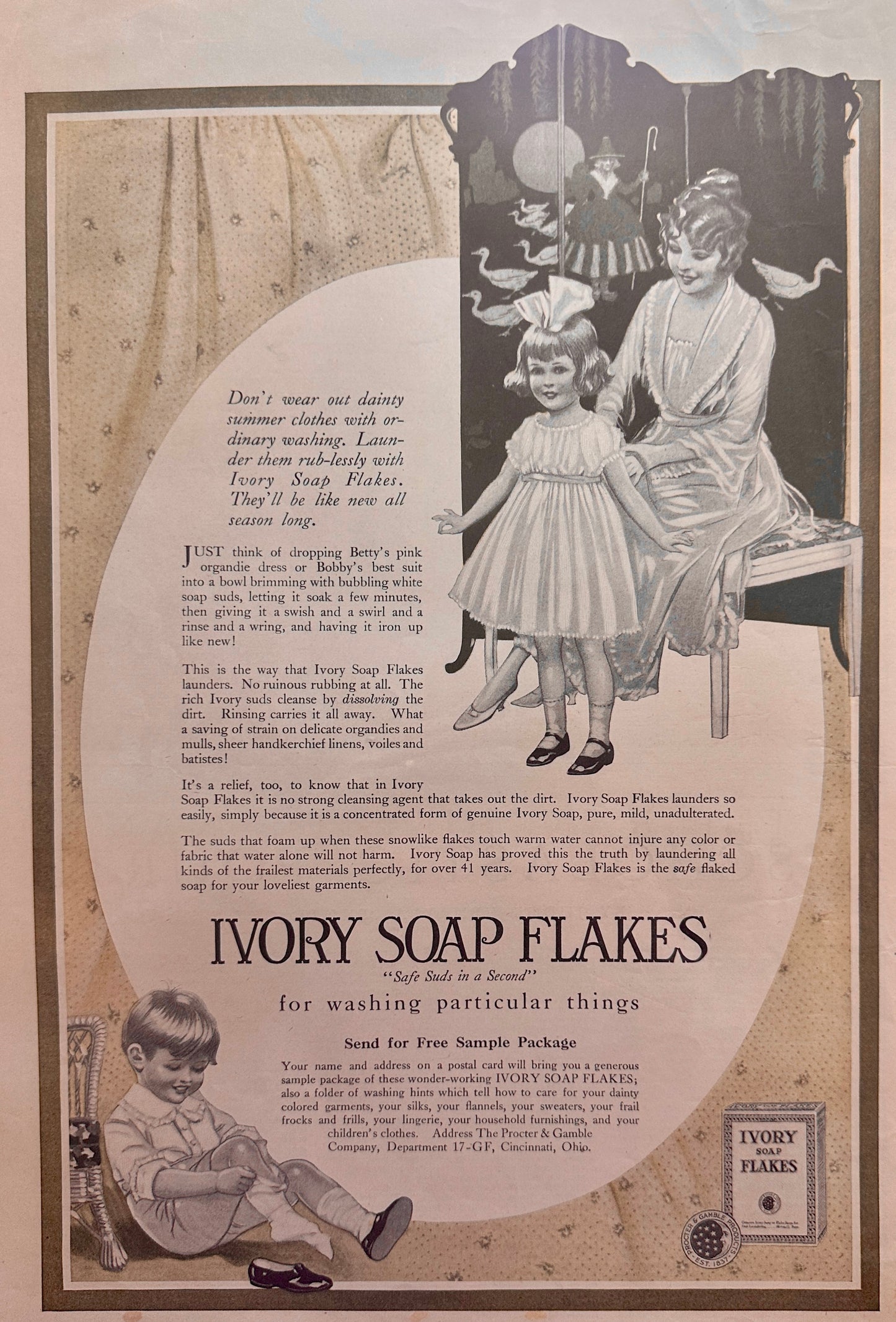 1920 Ivory Soap Flakes  - For Washing Particular Things Ad #167