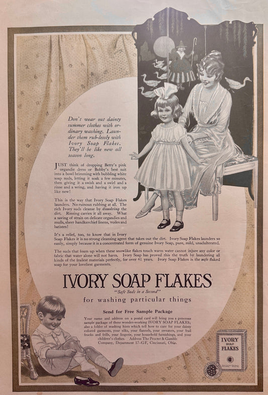 1920 Ivory Soap Flakes  - For Washing Particular Things Ad #167