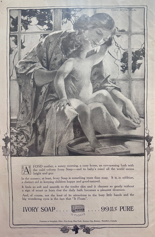 1920 Ivory Soap - For Baby's Sunday Morning Bath Ad #166