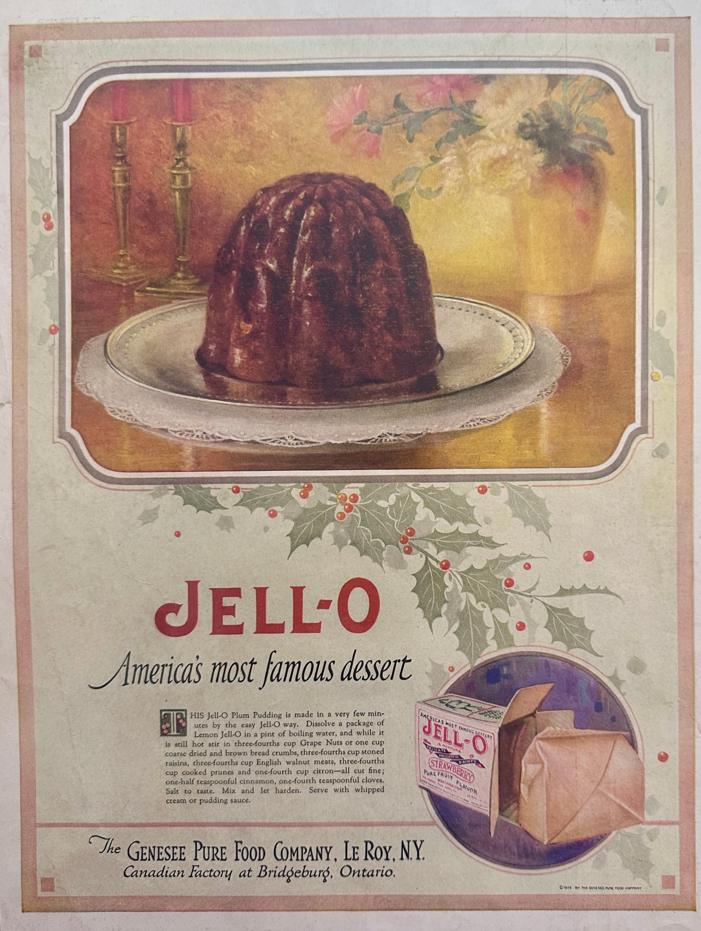 1922 Jell-O - America's Most Famous Desert Ad #165