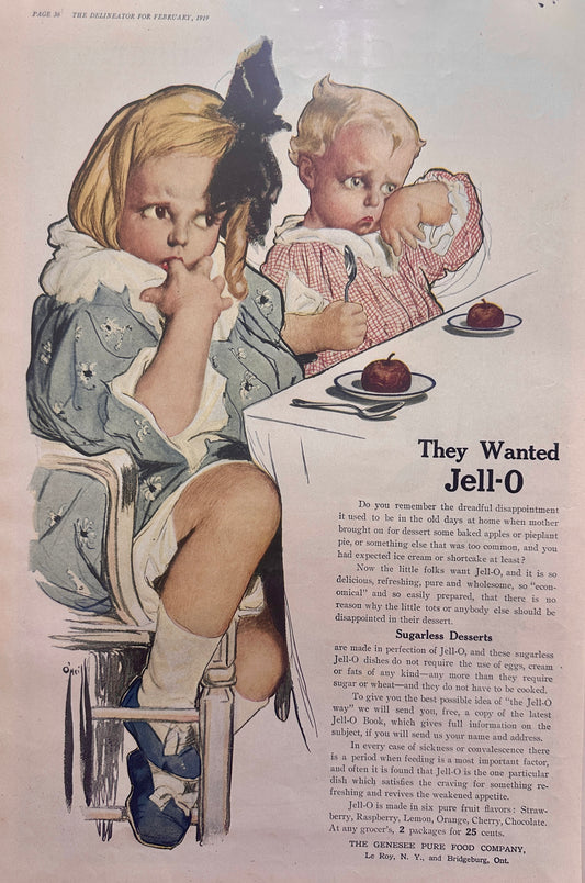 1919 Jell-O - They Wanted Jell-O   & Sun-Maid Raisins Ad #164
