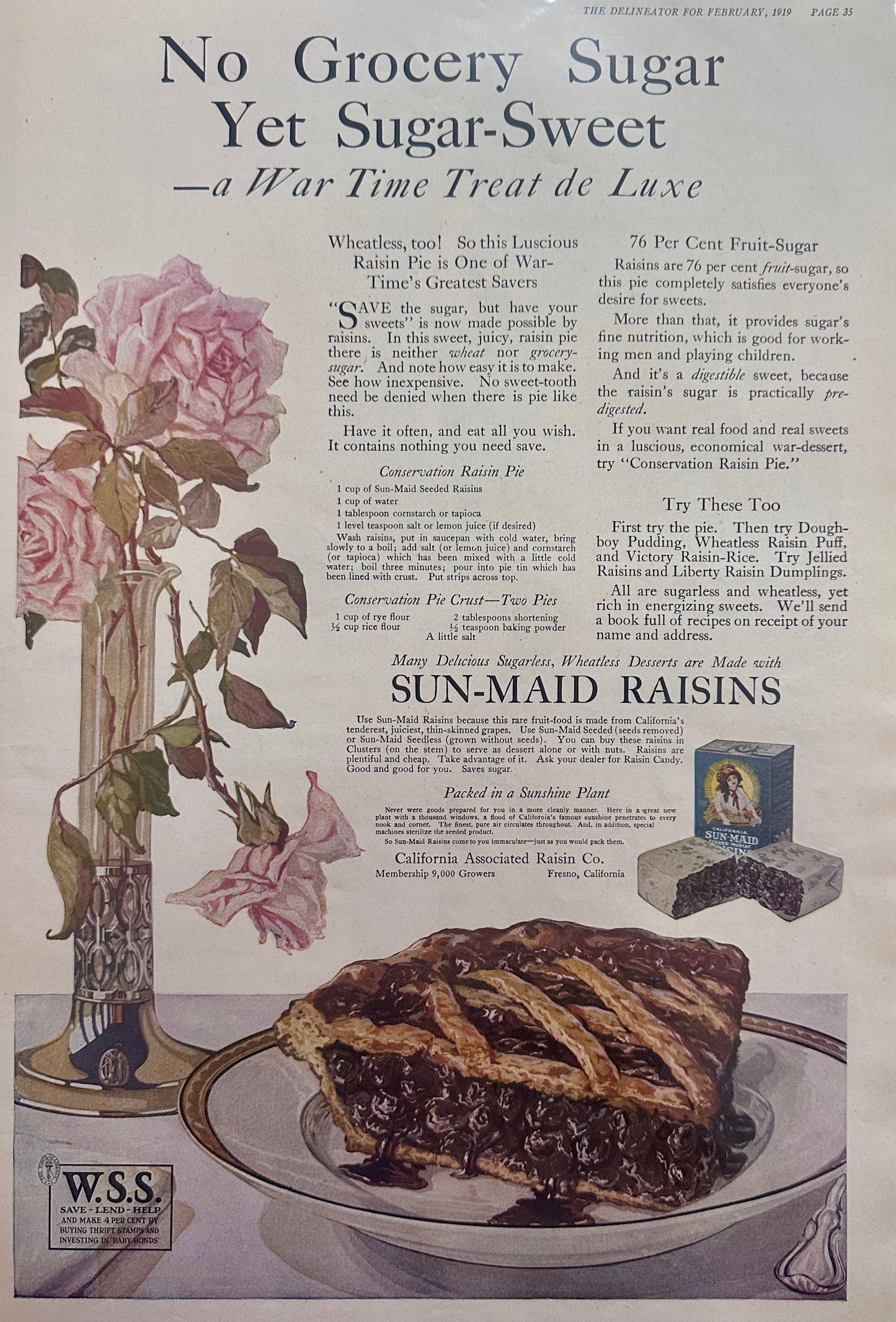 1919 Jell-O - They Wanted Jell-O   & Sun-Maid Raisins Ad #164