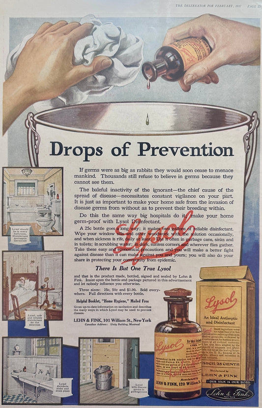 1917 Lysol Antiseptic & Disinfectant - Drops of Prevention - Ad #159