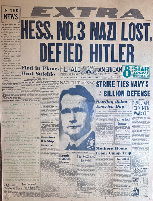 1941-May-12 HESS, NO.3 NAZI LOST, DEFIED HITLER  - HH0057