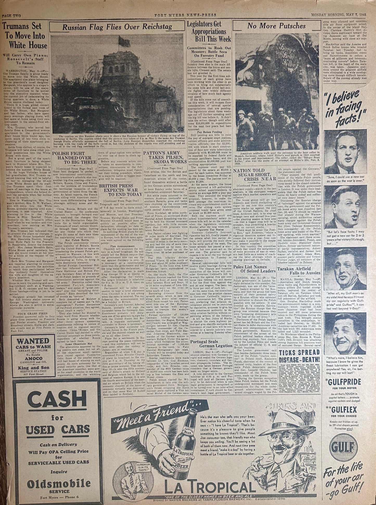1945-May-7 WAR IS OVER! - Official Announcement Delayed - HH0012