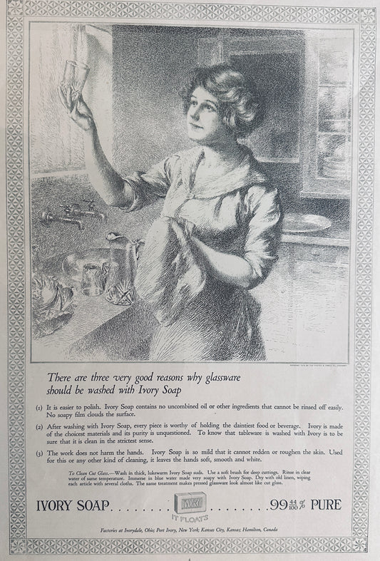Set of (4) Ivory Soap Flakes Advertisements 1917- 1920 Set #105