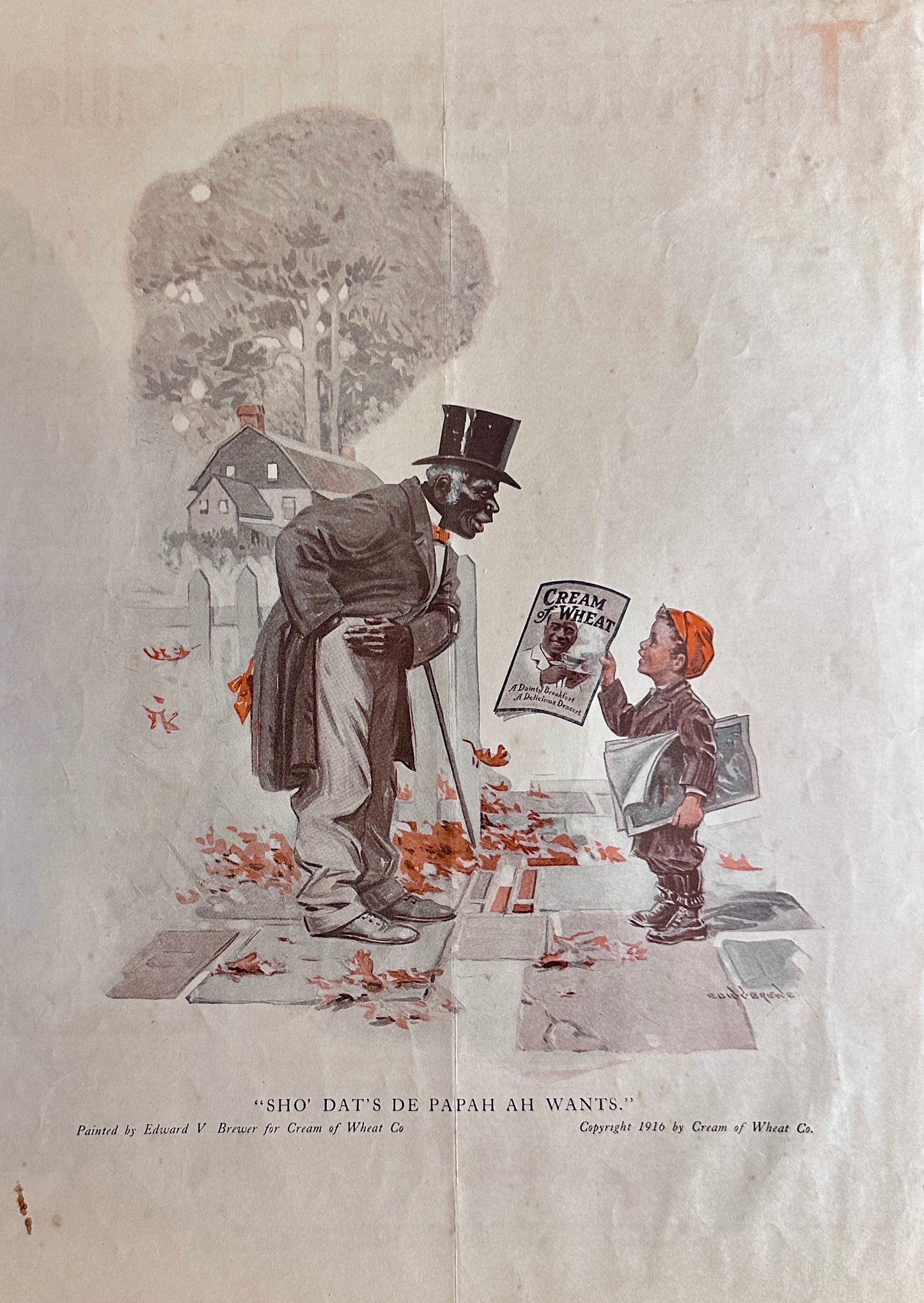 1916 & 1923 Cream of Wheat Cereal Ads - Black Americana Ad Set #103