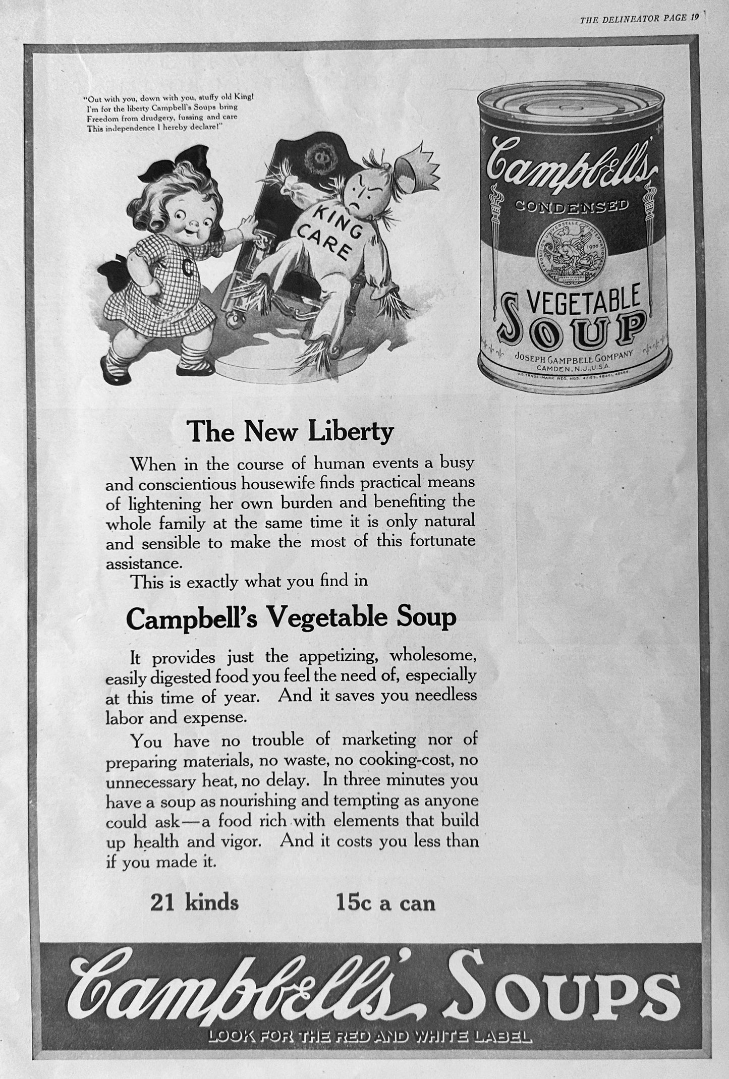 1917 - 1922 Vintage Campbell's Soup Advertisements Set 1721