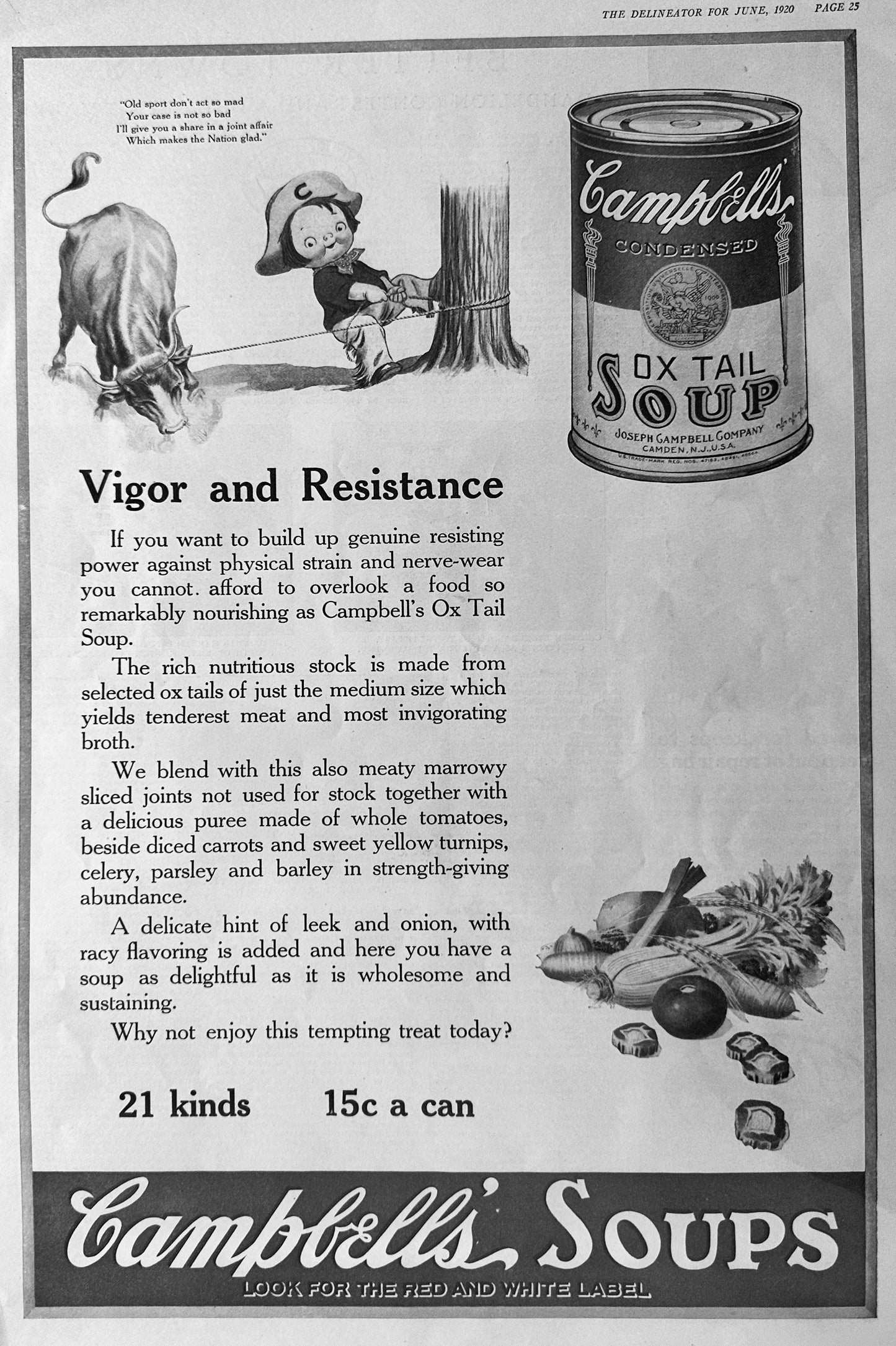 1917 - 1922 Vintage Campbell's Soup Advertisements Set 1721