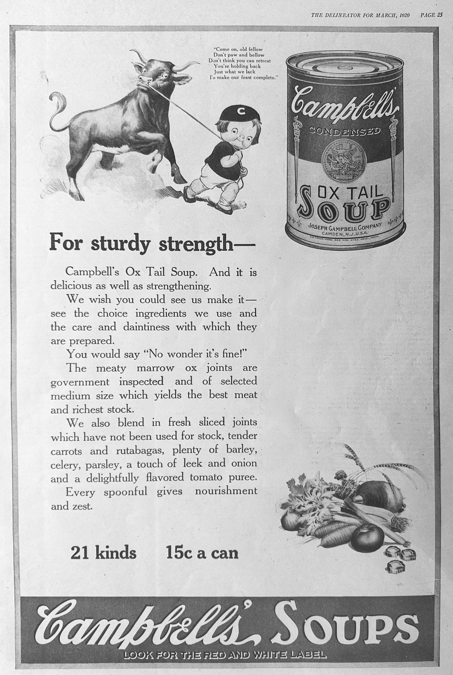 1917 - 1922 Vintage Campbell's Soup Advertisements Set 1721