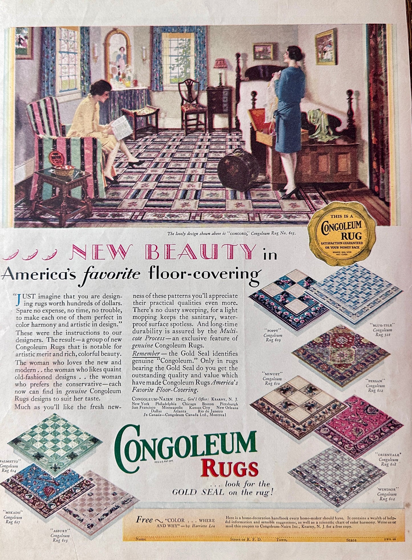 1918 - 1928 Antique Flooring Ads Set #1734