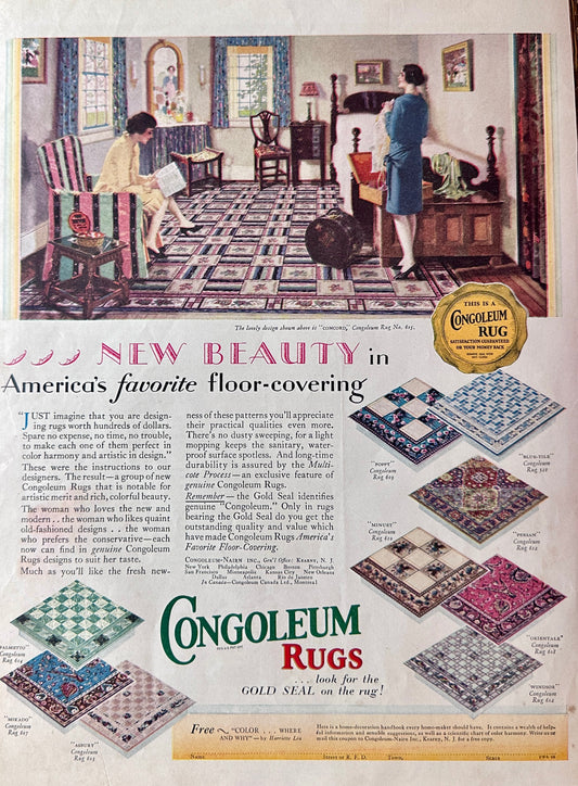 1918 - 1928 Antique Flooring Ads Set #1734