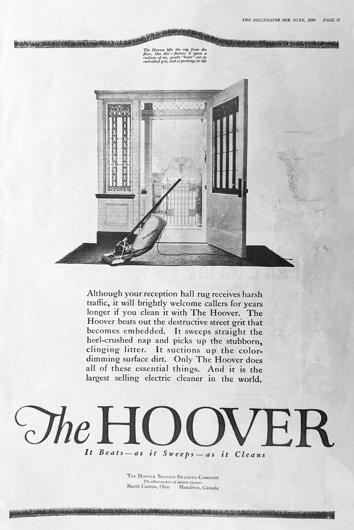 1920-1922 Set of (3) Hoover Vacuum Cleaner Antique Advertisement Set #1738