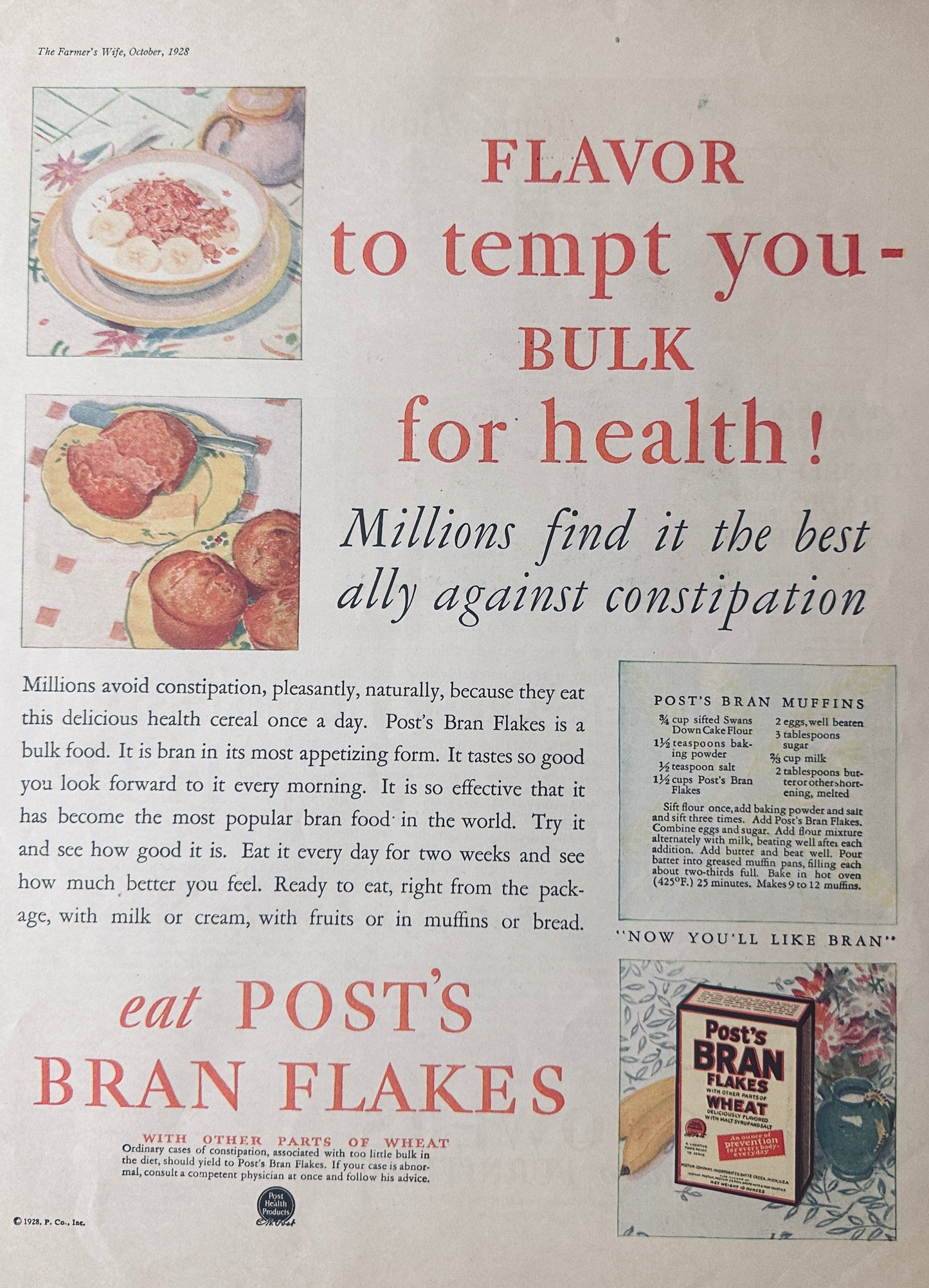 1920's Early Cereal Advertisement Lot # 1744