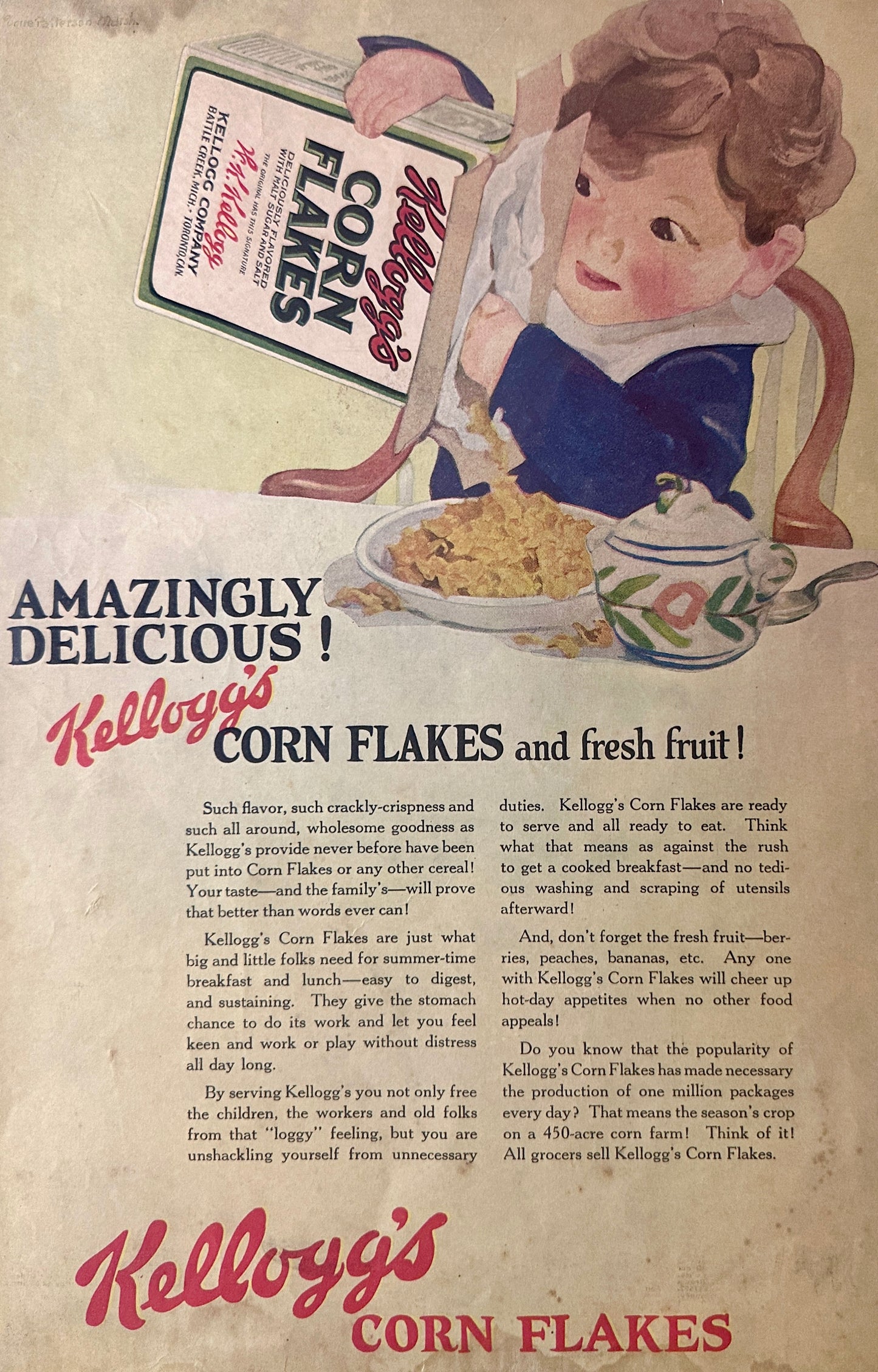 1920's Early Cereal Advertisement Lot # 1744