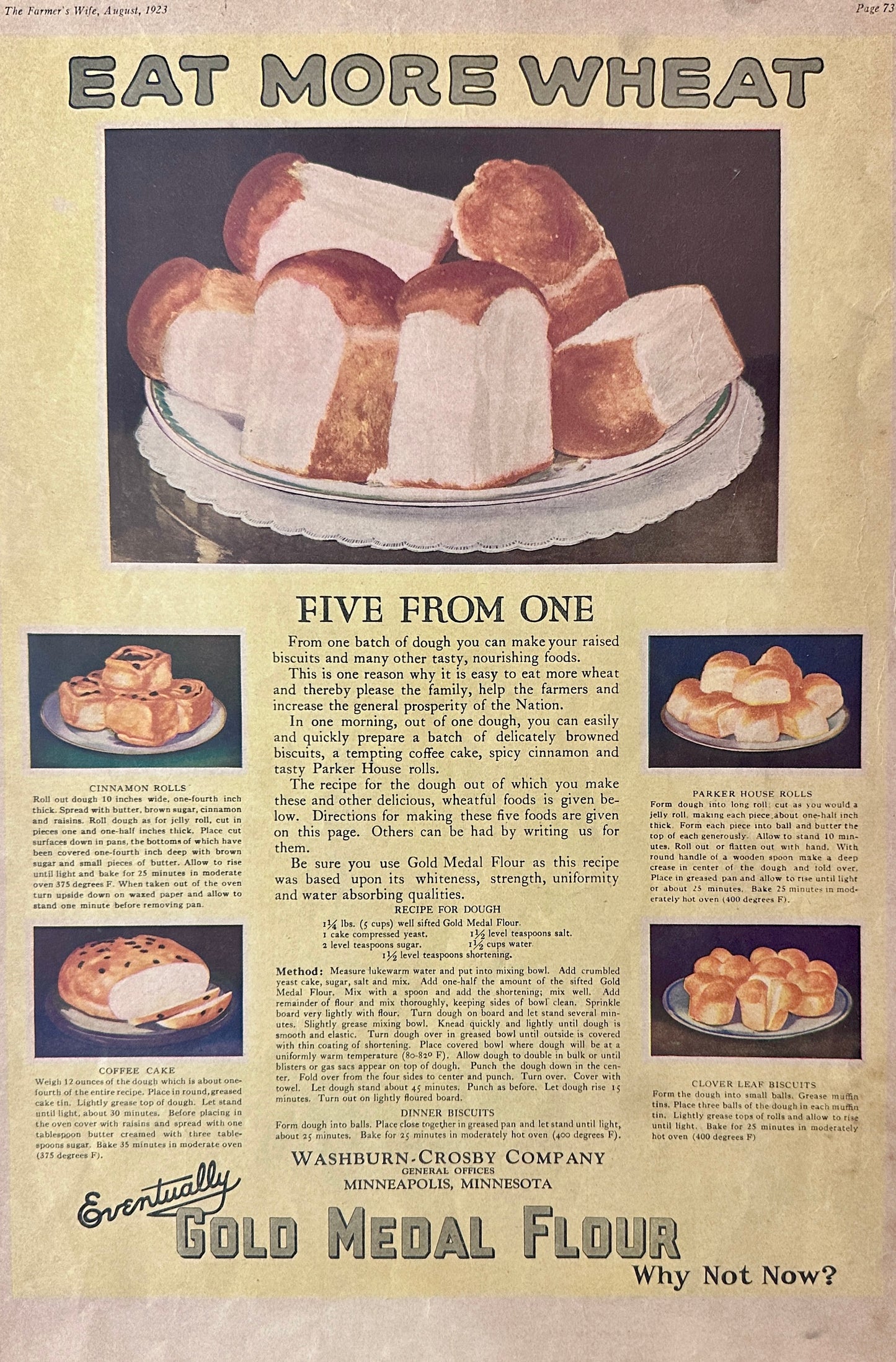1919-ish Lot of 11 Pantry Ads on 7 Pages Set #1745