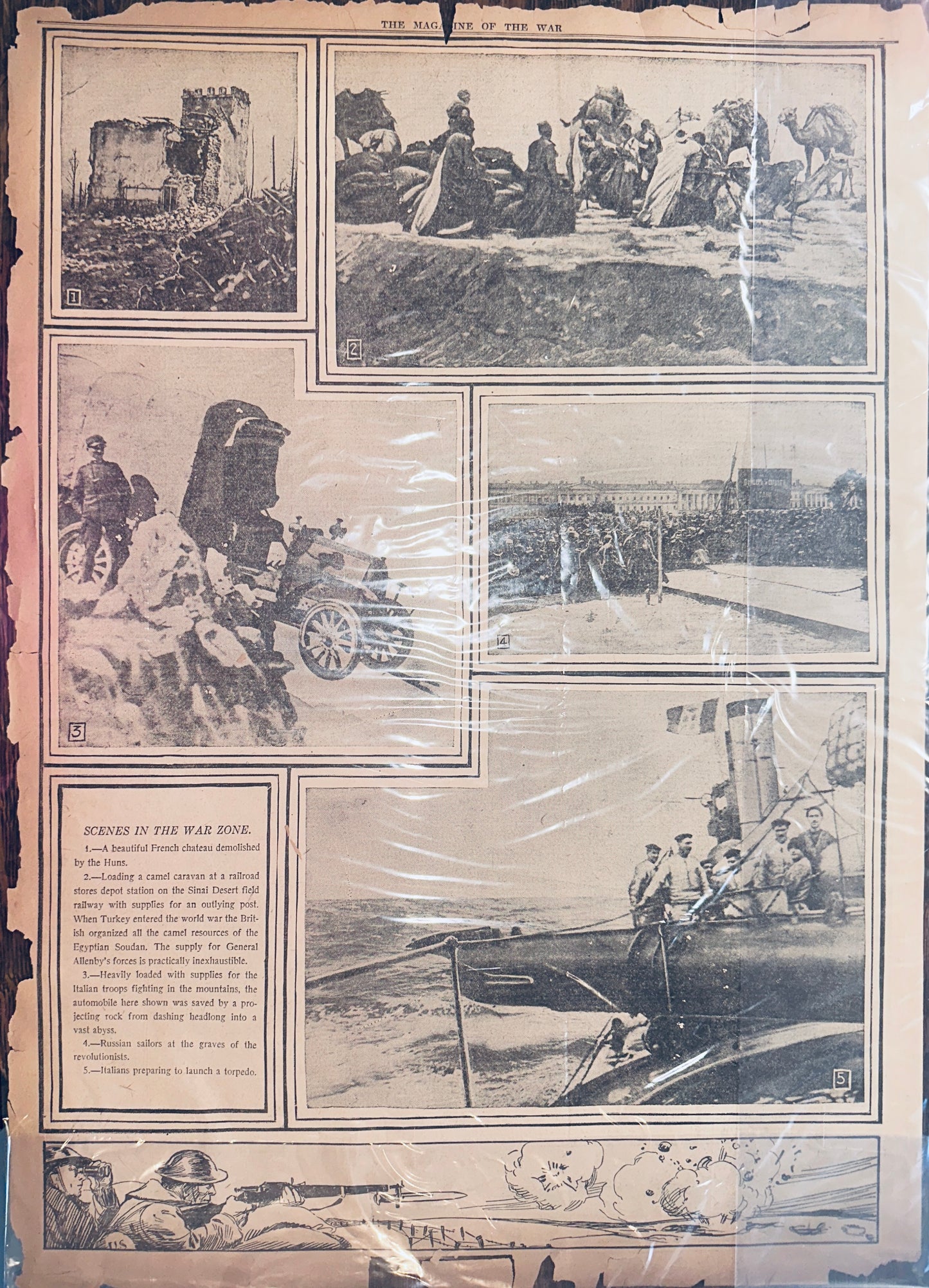 1918 WWI - Milwaukee Sentinel Magazine of War - 3 Pages HH0025
