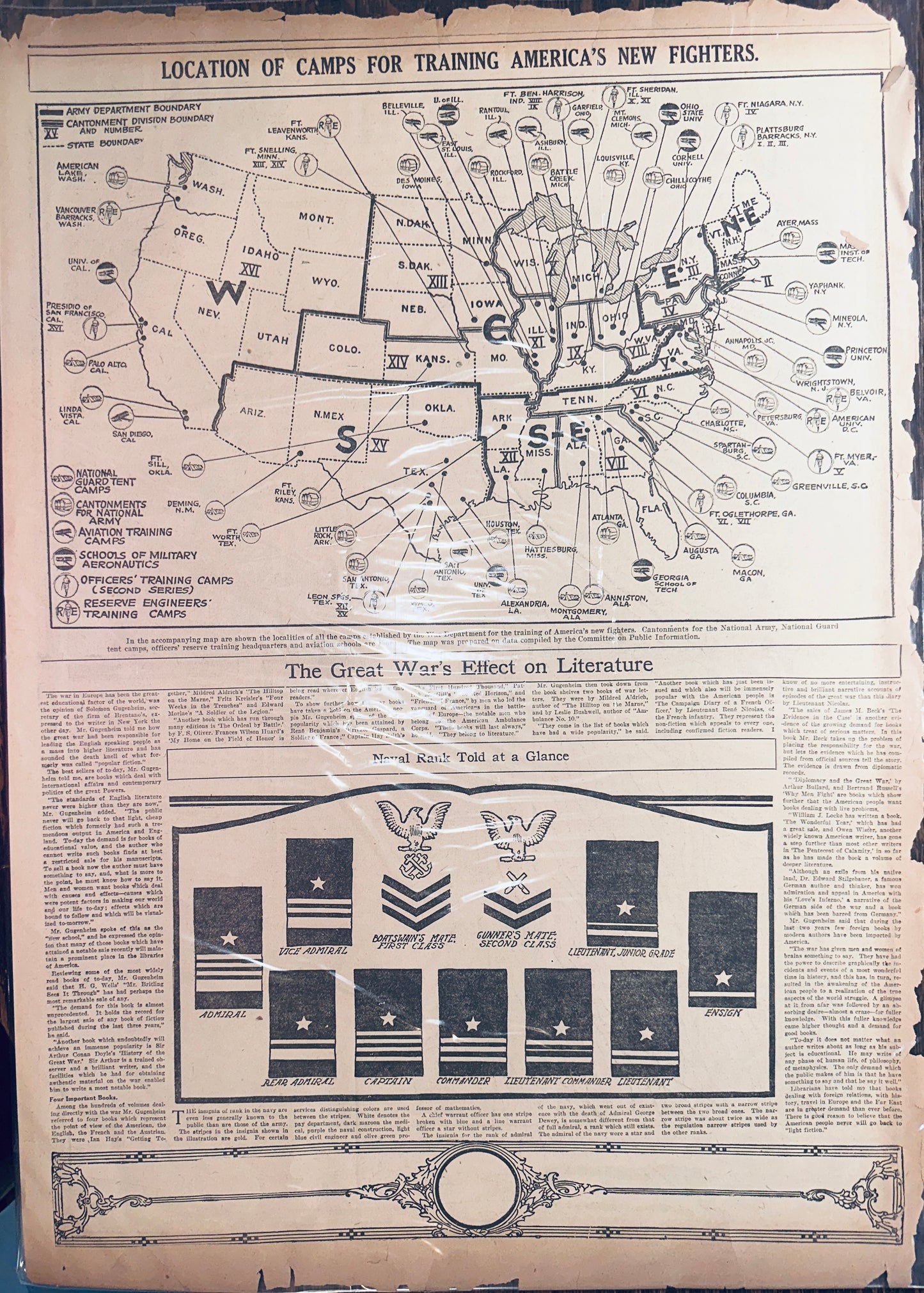 1918 WWI - Milwaukee Sentinel Magazine of War - 3 Pages HH0025