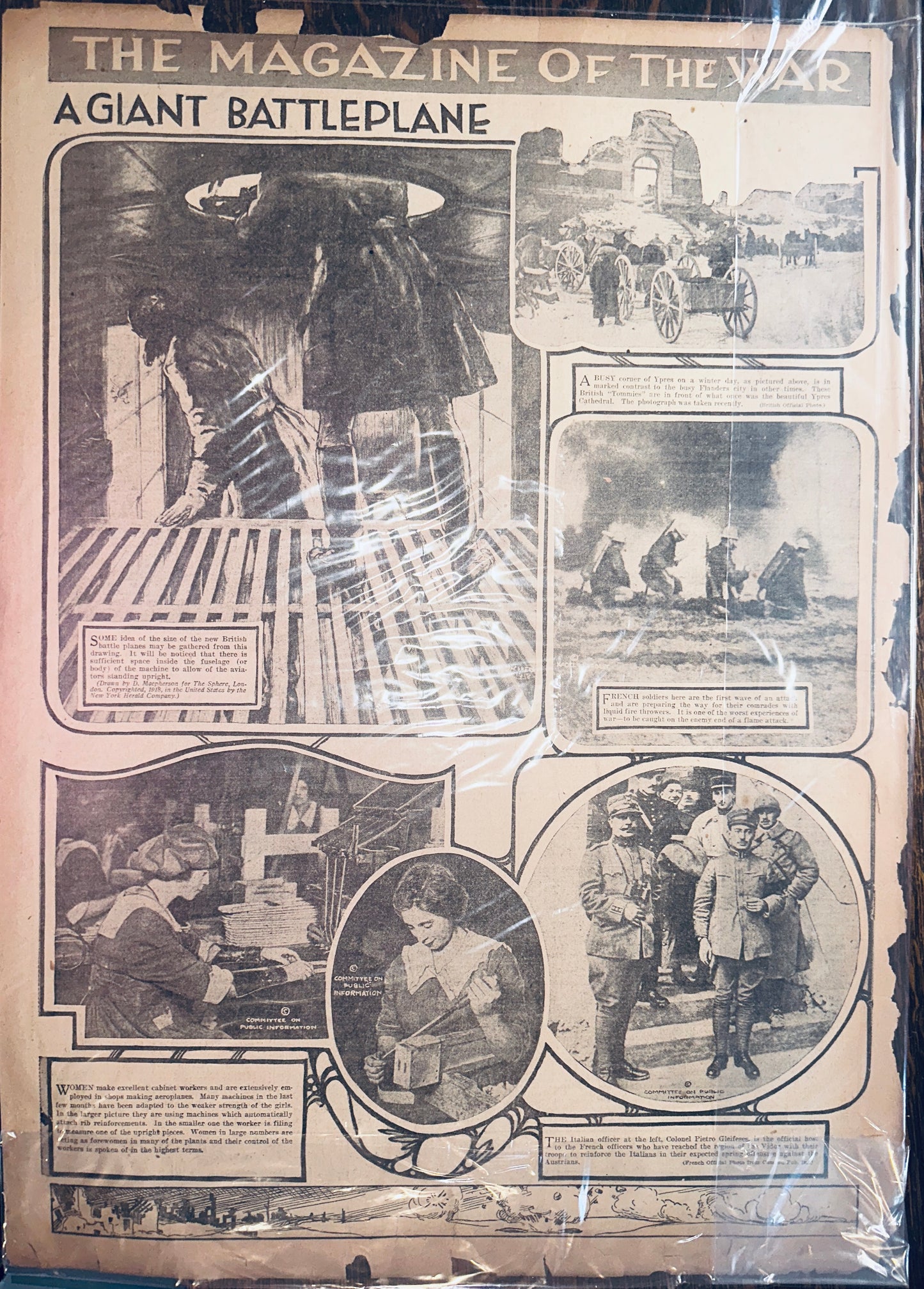 1918 WWI - Milwaukee Sentinel Magazine of War - 3 Pages HH0025