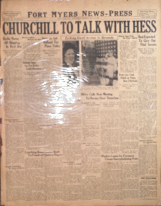 1941-MAY-14 Historic Headline : Churchill to Talk With Hess - HH0039