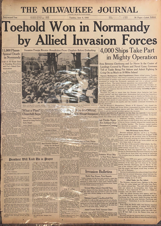 1944-JUN-6 TOEHOLD WON IN NORMANCY HH0059