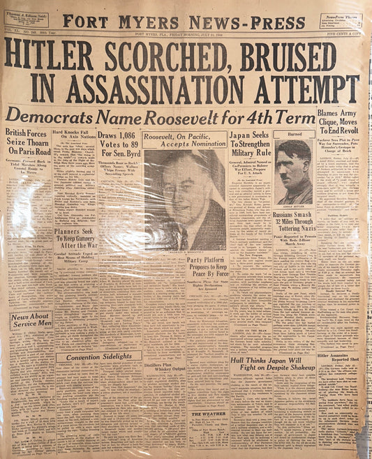 1944-JUL-12: WWII - RESULTS OF ASSASSINATION ATTEMPT - HH0064