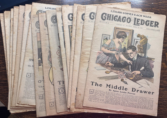 1914 (11) & 1916 (5) Chicago Ledge Magazines - Published Weekly Lot CL1