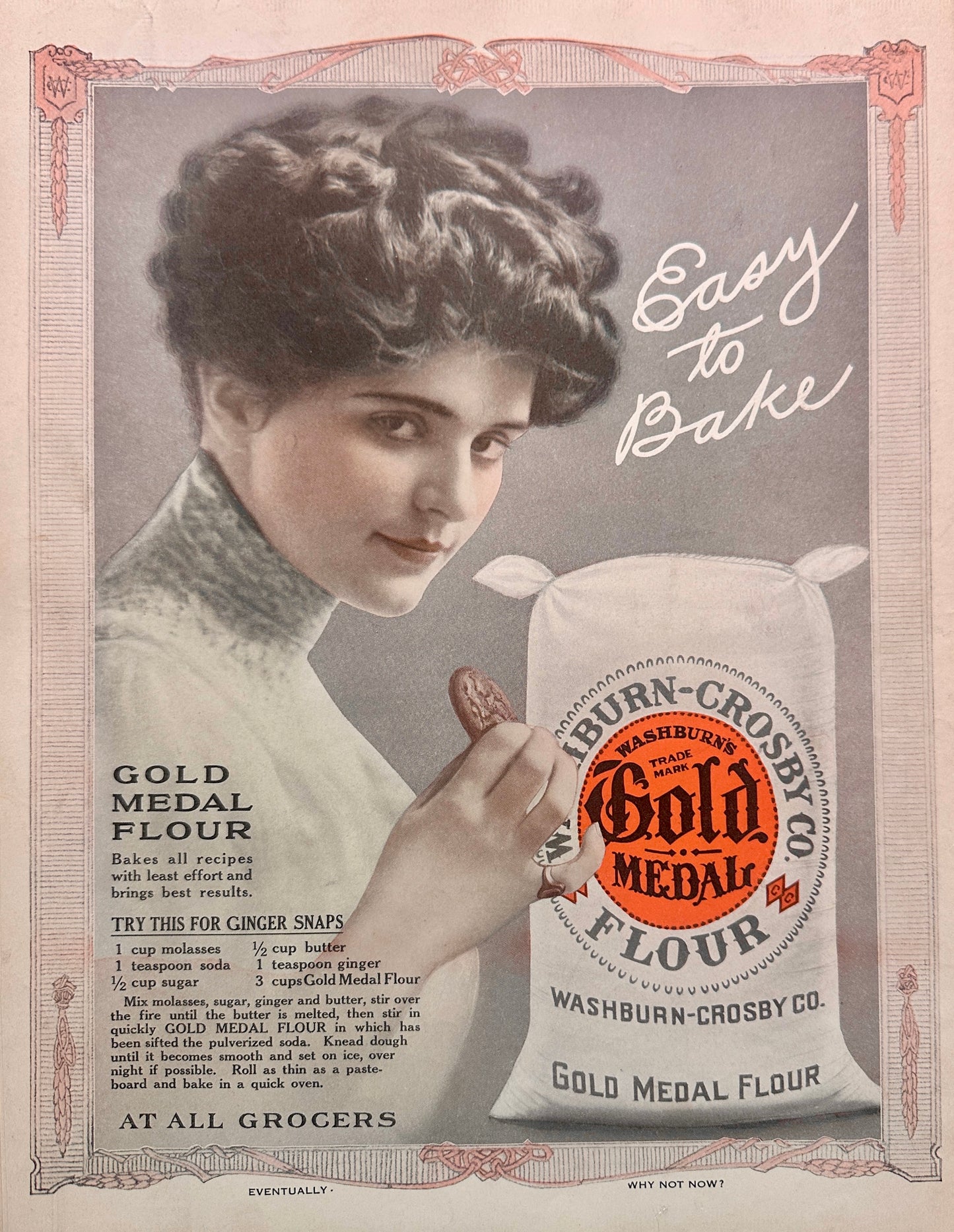 1913 Washburn & Crosby Gold Metal Flour - Gibson Girl Ad #1755
