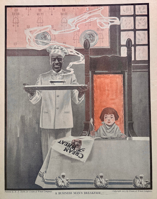 1913 Original Cream of Wheat Artwork Advertisement - by M.D. Bakke #1772