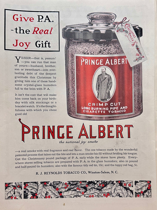 1914 Prince Albert Crimp Cut Pipe & Cigarette Tobacco Ad #1813