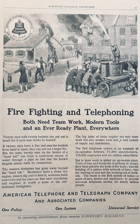 1911 Pre WWI AT&T Magazine Ad