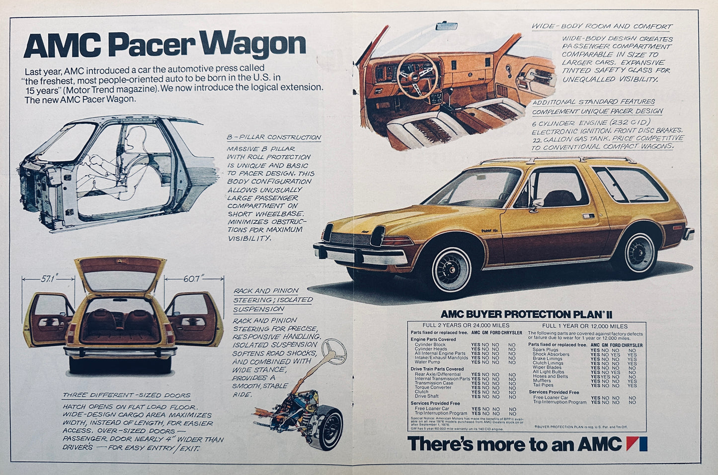 1976 AMC American Motors - Pacer Station "Woody" Wagon Magazine Ad